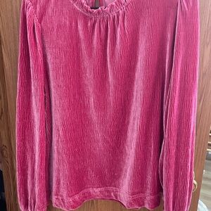 JODIFL Fuchsia Velvet Women's Blouse